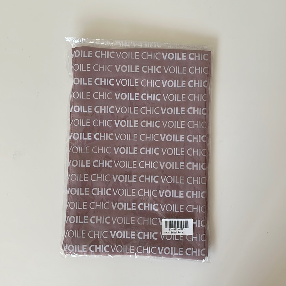 Voile Chic Luxury Chiffon Scarf in Bridal Rose